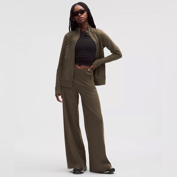 lululemon athletica Pants - Lululemon Define High-Rise Wide-Leg PantS Luon Olive Green Brown Size XS